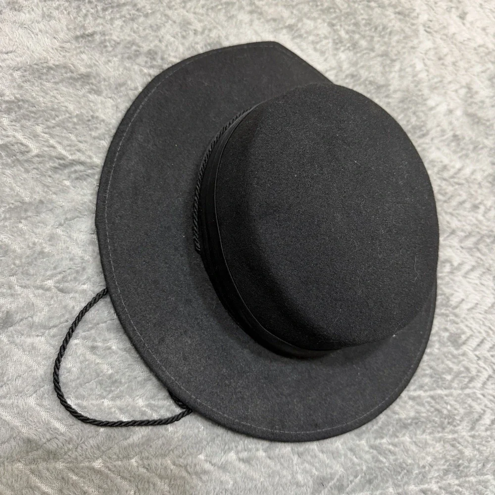 Vintage Bollman Hat Co Black Wool Felt Made In USA WPL 5923